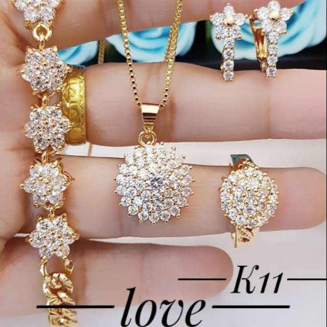 Xuping set perhiasan lapis emas 24k 1727