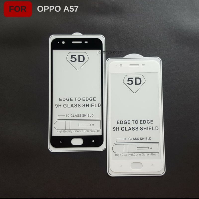 Oppo A57 Tempered Glass Full Layar Anti Gores Kaca