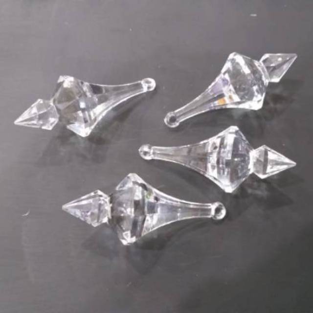 Bandul Crystal Acrylick / bandul Lancip / Bandul Plastik