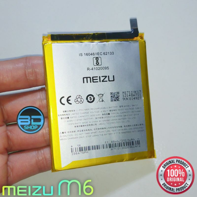 ORIGINAL ASLI COPOTAN Baterai Batre Battery MEIZU M6 M711H