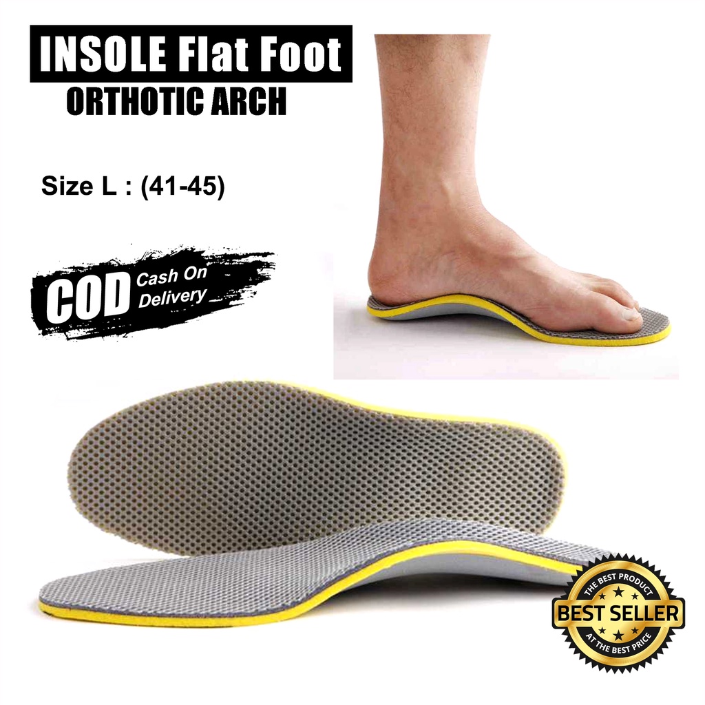 Sol Dalam Sepatu 3D Premium Orthotics Flat Foot Insole Tebal Empuk Alas Kaki Sepatu