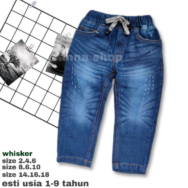 CELANA JEANS PANJANG ANAK LAKI LAKI, Denim anak cowok usia 1-9 tahun