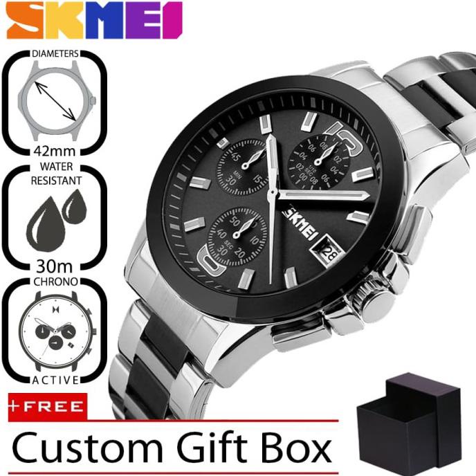 Jualan Skmei Jam Tangan Analog Pria - 9126 - Jam Tangan Pria Original Skmei - Putih Limited