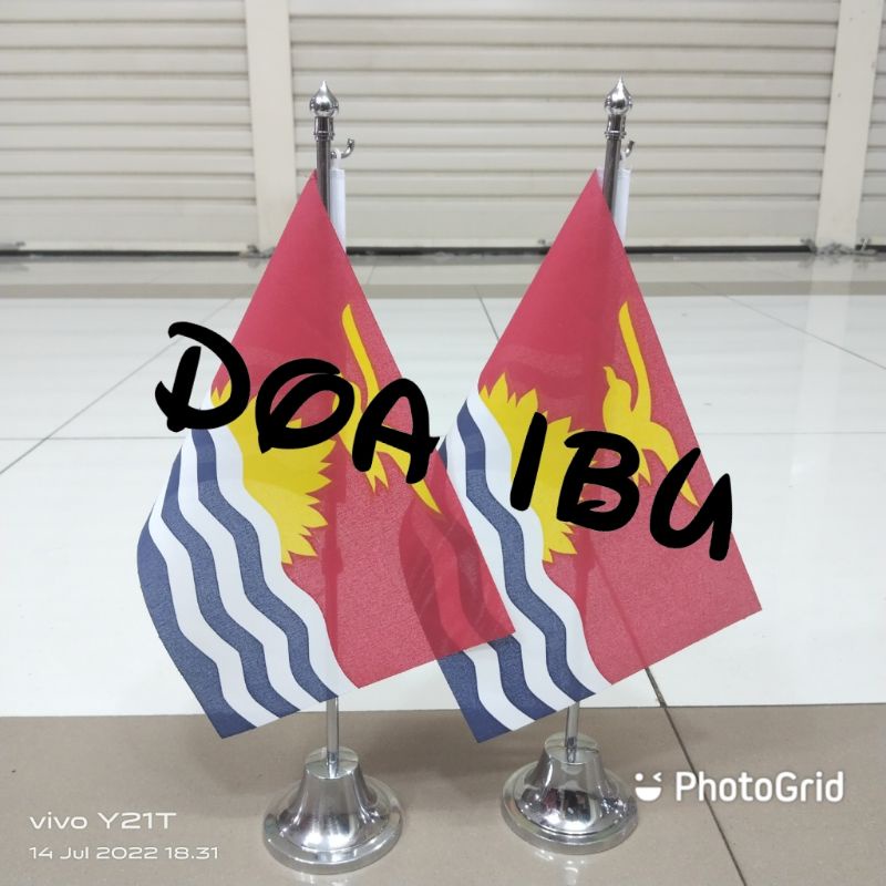 

best seller tiang stenlis meja+bendera KIRIBATI ready stock