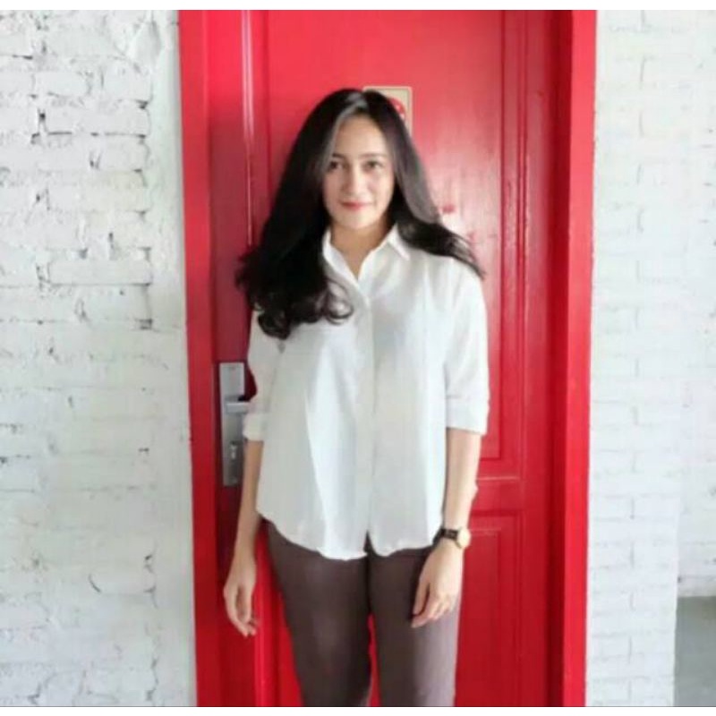 Kemeja Wanita Polos || Kemeja Murah || Kemeja Kerja Fashion