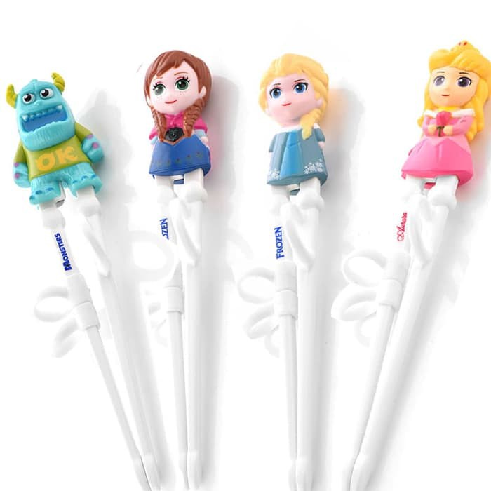 Disney training chopstick princess mcqueen cars monster sumpit anak