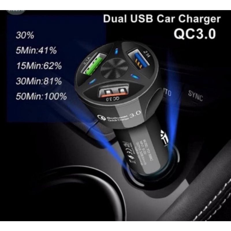 Charger Car / Batok Charger Mobil Qualcomm 3.0 Fast Charger Universal