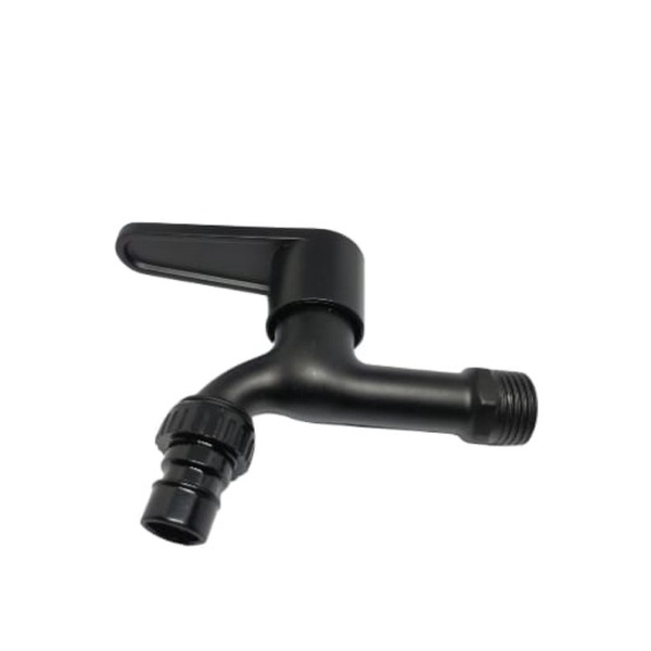 KERAN AIR TEMBOK TAMAN STAINLES HITAM BLACK - KRAN AIR TEMBOK FAUCET BLACK KAMAR MANDI