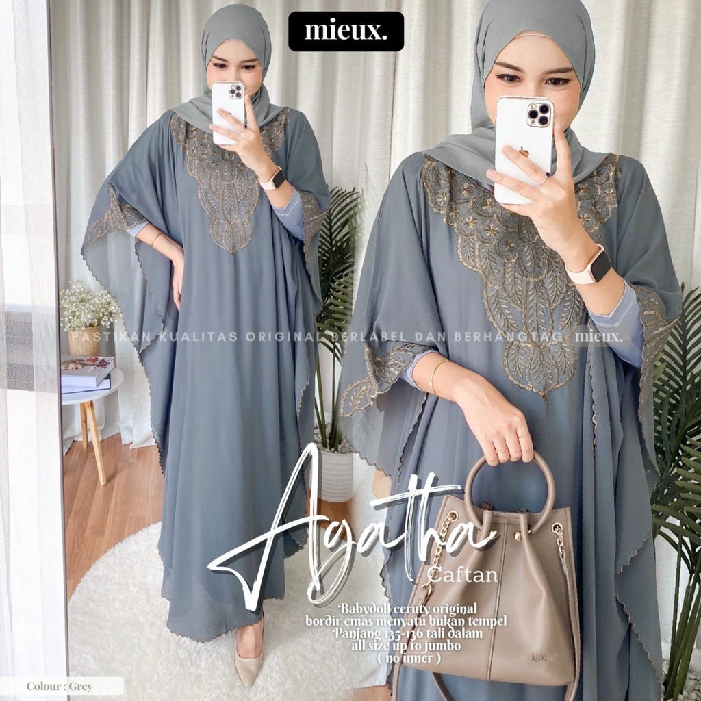 AGATHA CHLOE MARLYN LUNA Kaftan Bordir Premium Original By Mieux
