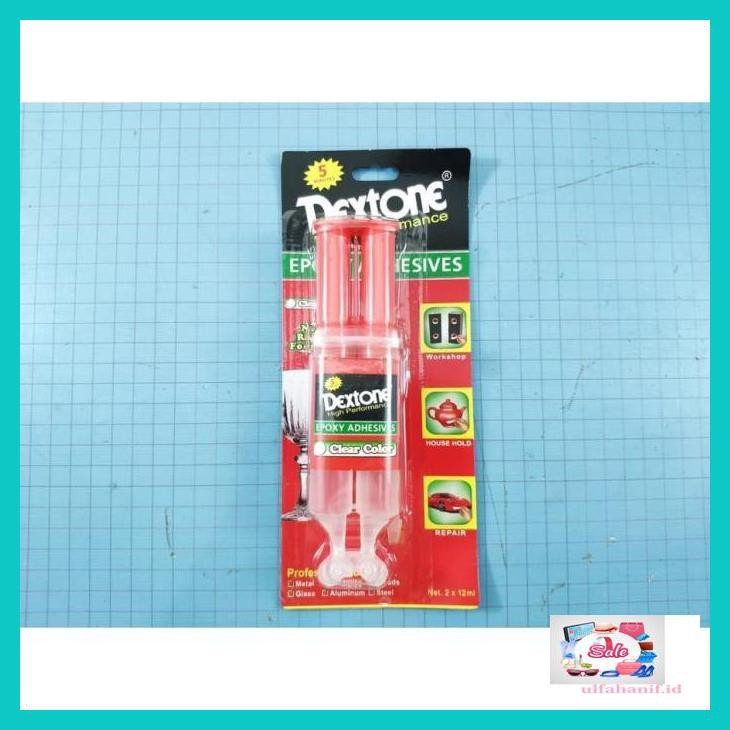 

Rew5Ey- Dextone Lem Epoxy Rapid Clear Bening 5 Menit 24Ml Suntik Ft54Yt5-