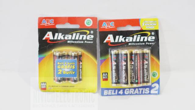 Baterai ABC alkaline AA isi 6