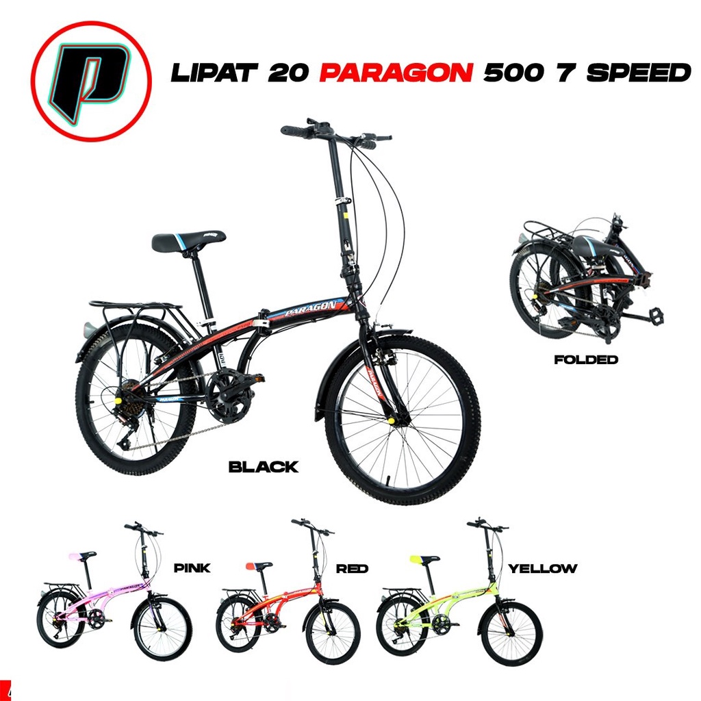 Sepeda lipat 20 paragon P500 7 speed