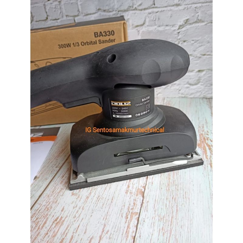 DOLIZ BA 330 Mesin Finishing Orbital Sander Panjang Amplas Gosok Kayu