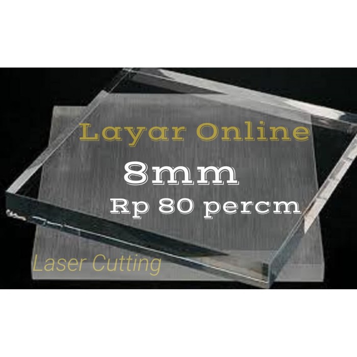 

Acrylic Bening 3mm 105x110cm Akrilik Lembaran Import