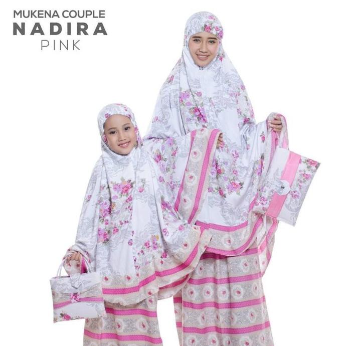 Mukena Couple Bali Nadira Tas Pesta Pink (Ibu+Anak)
