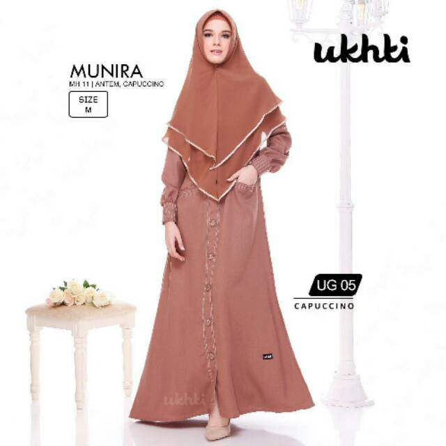 GAMIS SYARI ORI UKHTI MUNIRA UG05 DRESS PREMIUM BAHAN MARVEL PREMIUM