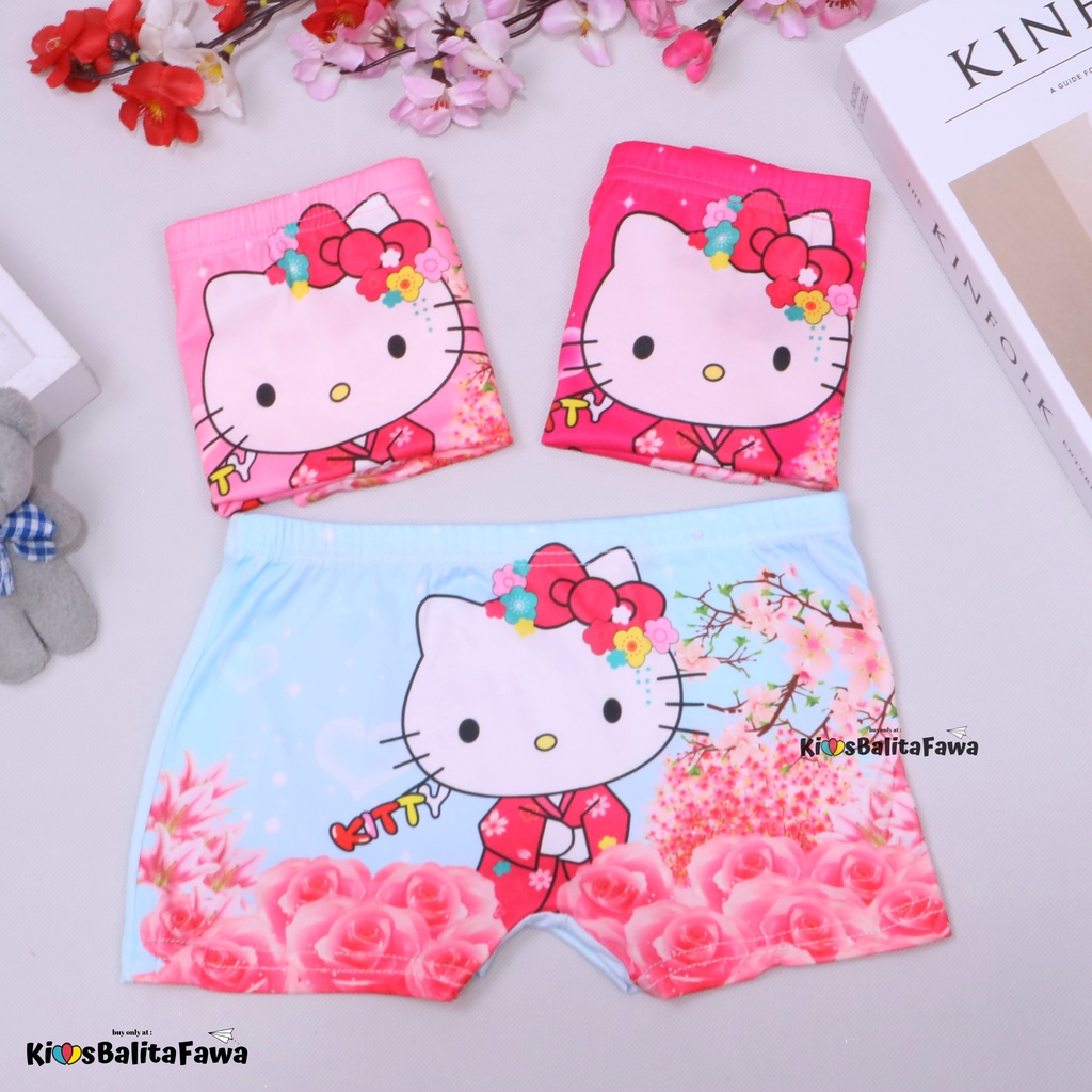 Celana Dalam Boxer 1-7 Tahun / Anak Short Body Mini Pants untuk Dalaman Perempuan CD Karakter babycinnamon