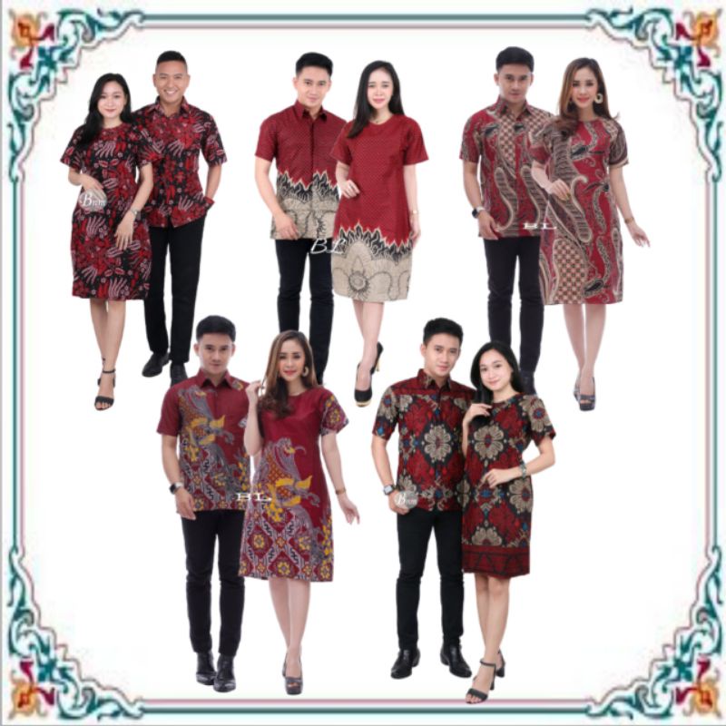 BAJU NATAL PRIA WANITA TERBARU DRES BATIK