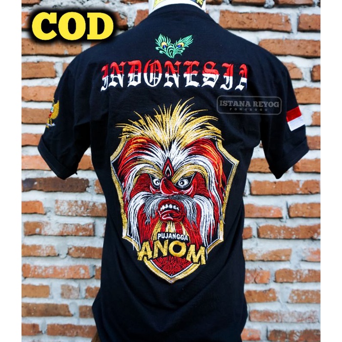 KAOS BORDIR BUDAYA REOG PONOROGO / KAOS GANONG NEW / KAOS BORDIR NEW GANONG   / KAOS JARANAN / BUJANGGANONG