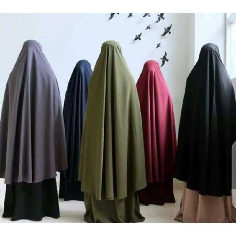 Jilbab Syari Jumbo Polos Bahan Drama queen Import