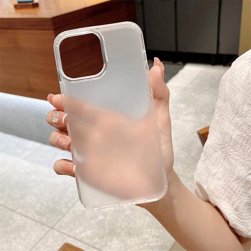 Case Bahan Akrilik tpu Transparan Anti Jatuh Tahan Banting Untuk Iphone 11 12 13pro Max X XS XR XSMAX 7 8 Plus