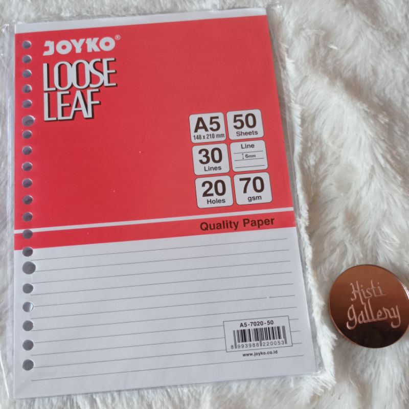 

Joyko Loose Leaf A5 / Kertas Binder