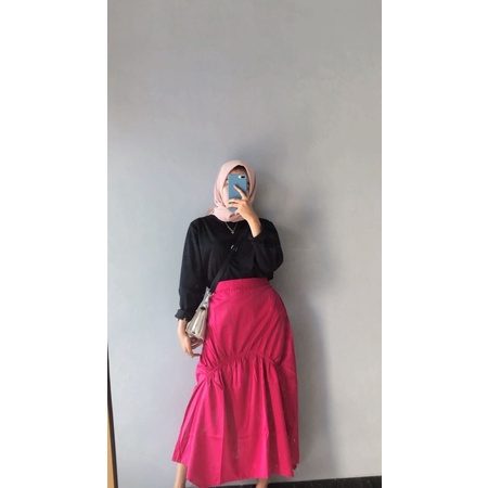 ATHAYA SKIRT ROK KERUT KATUN SILK BY VITAFA ID