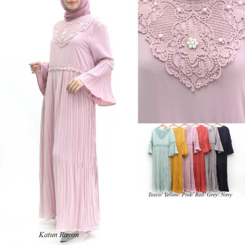 Gamis Plisket Import