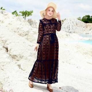 DEWS SHEBBY BROCADE DRESS BRUKAT BAJU  GAMIS  BROKAT  PESTA 