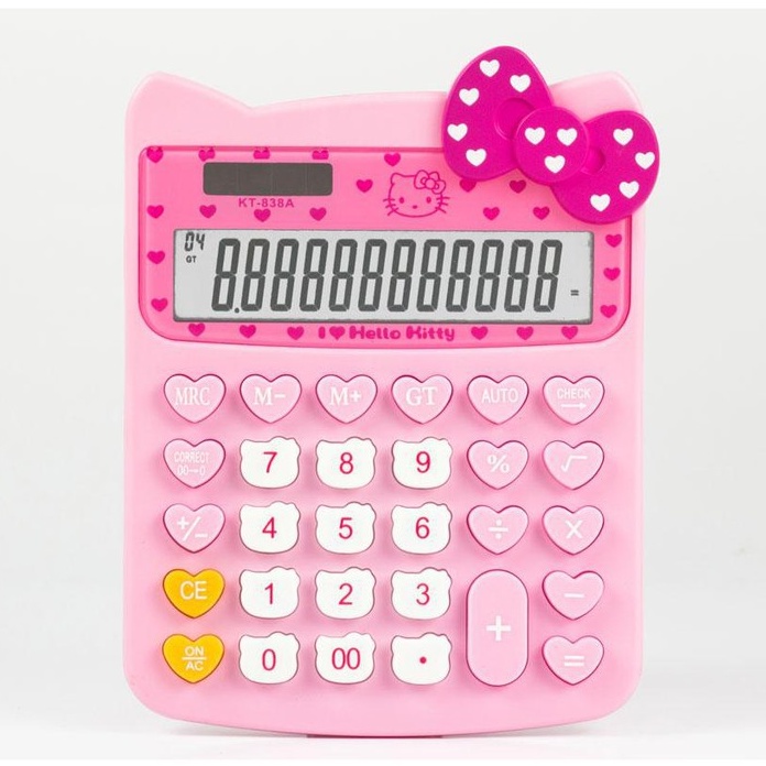 

RB Kalkulator Hello Kitty KT - 838 A 12 digit cek ulang calculator HELLO KITTY PINK KT 838 KT838