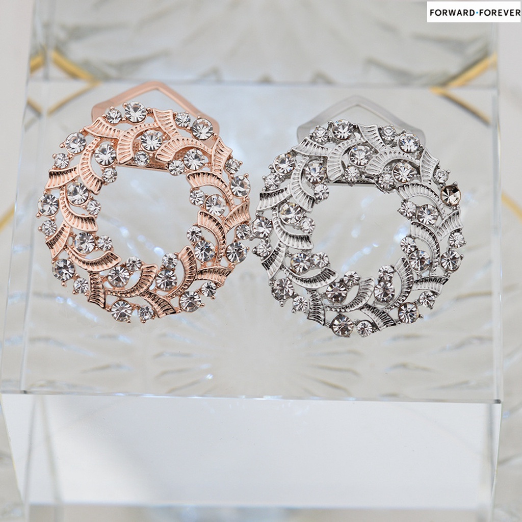 Shiny Rhinestone Crystal Brooch Pin Buckle Clip M40026
