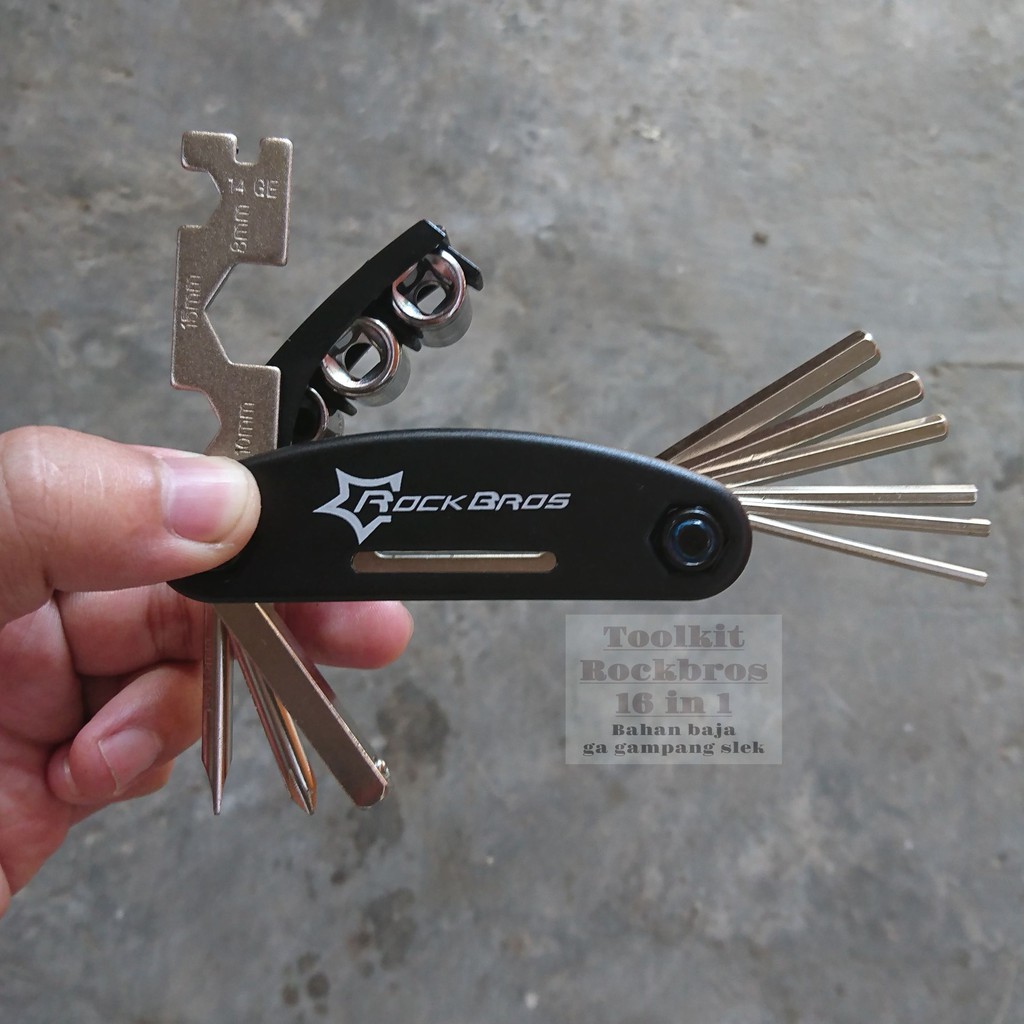 Toolkit Kunci Sepeda Rockbros 16 in 1 Obeng Hex