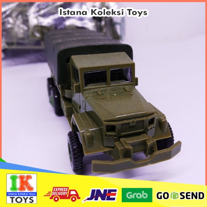 Mainan Koleksi Miniatur Truck Military US M35 Cargo Model Rakit