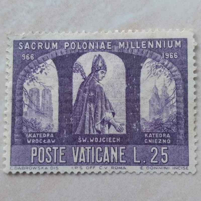 

Perangko Prangko Kuno 25 Lire Vaticane Vatikan 1966