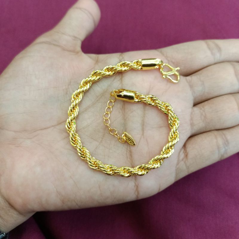 GELANG COWOK GELANG PRIA GELANG WANITA GELANG BESAR GELANG KUNING GELANG YAXIYA LAPIS EMAS GELANG GO