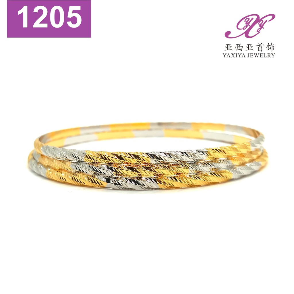 Gelang keroncong set3 kombinasi perhiasan imitasi Yaxiya Jewelry 1205