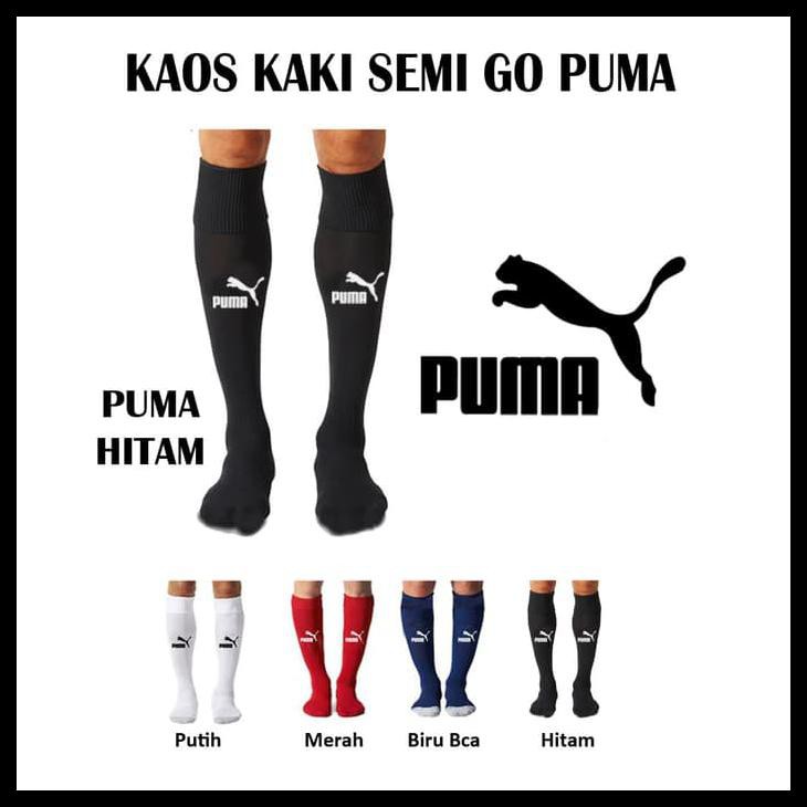 Kaos Kaki Puma Kaoskaki Bola Panjang Olahraga - Hitam