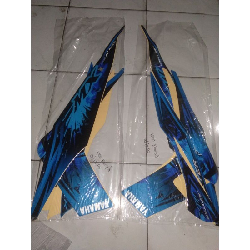 striping sticker lis standar motor yamaha new jupiter mx 2009-2010 biru