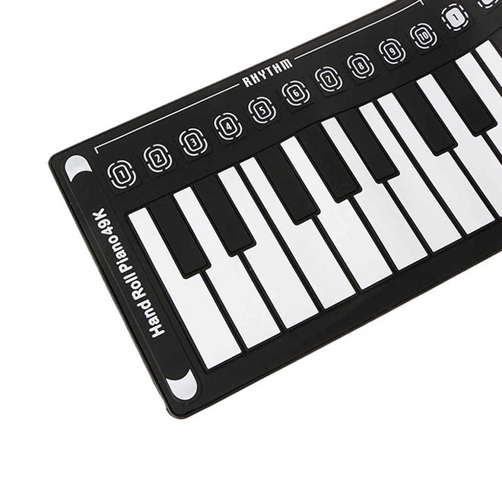 Mainan Piano / Keyboard Elektrik 49 Kunci Flexible Portable Bahan Silikon 2 Warna Untuk Anak