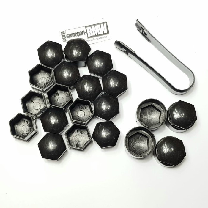 penutup baut roda velg BMW 20 pcs 17mm Hitam {Part by BMW Speciall Part}