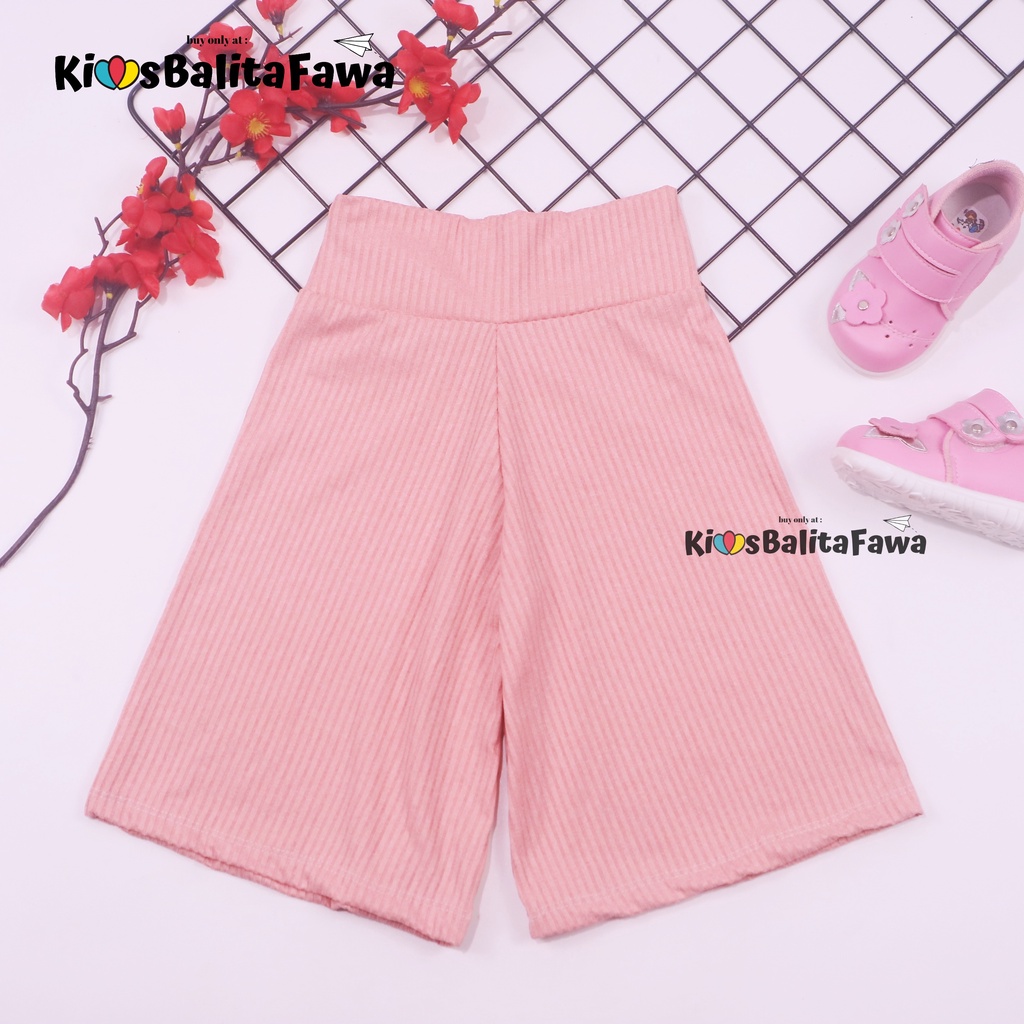 Kulot Polos Anak Uk. 7-8 th / Celana Pendek 3/4 Celana Motif Kulot Pants Celana Anak Perempuan Murah