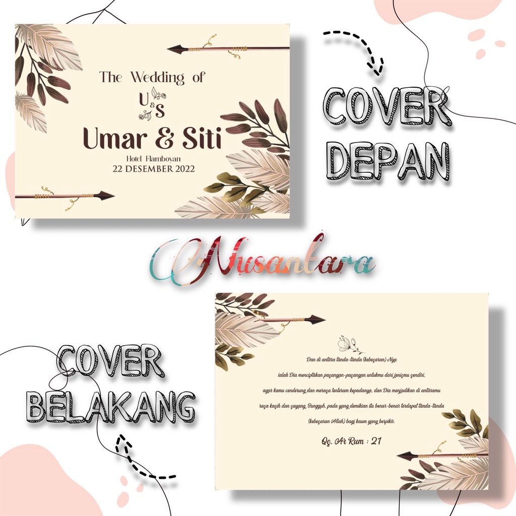 

Buku tamu pernikahan custom nama / Wedding guest book