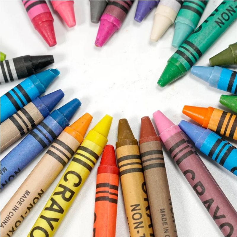 Crayon 24 Color Pensil Warna Minyak Krayon 24 Warna Non Toxic