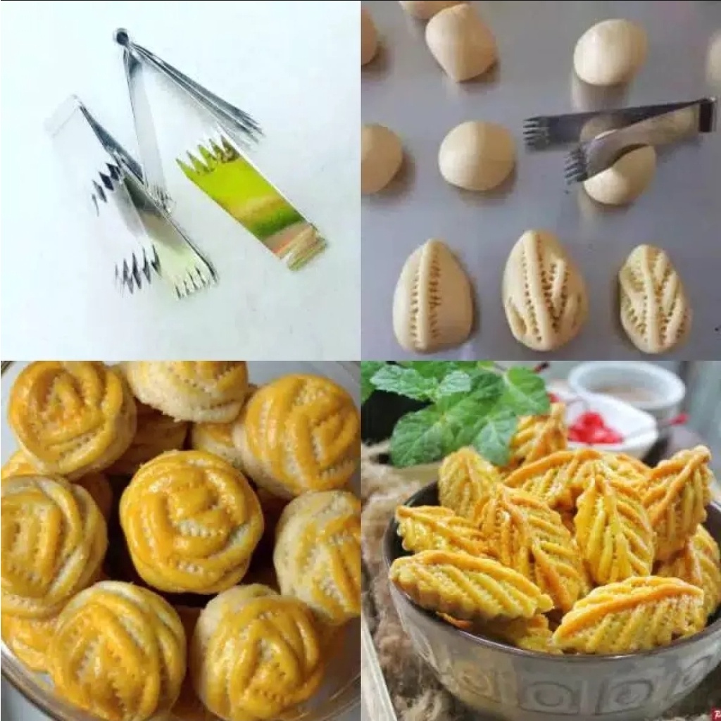 Cetakan kue Nastar Daun isi 40pics + Bonus penjepit nastar 1 pics/cetakan kue/ cetakan murah