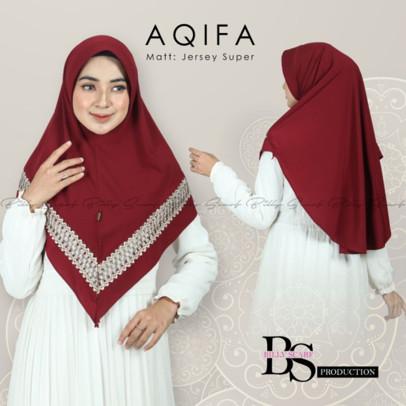 Jilbab Khimar Instan Simple Aqifa Ori Billy Scraf