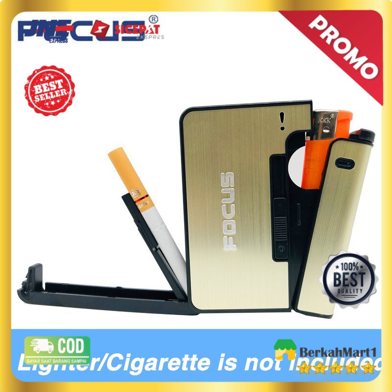 Overview of Firetric Kotak Rokok Fashion Bungkus Metal Case with Lighter Korek Api Slot - JD-YH001