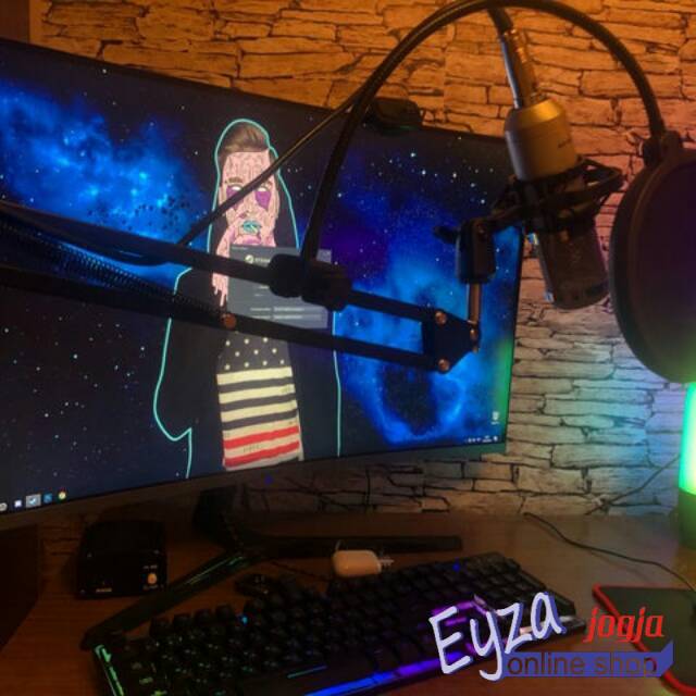 Paket Bigo Live Singer Bm800 Recording Kit with Soundcard V8 and POP Filter