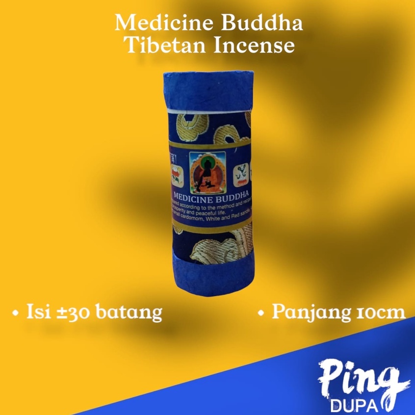 Dupa Hio Tibet Tibetan Tantra Vajrayana Medicine Buddha untuk Pengobatan panjang 10Cm