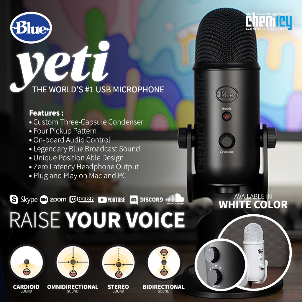 Blue Yeti USB Professional Gaming / Streamer Microphone