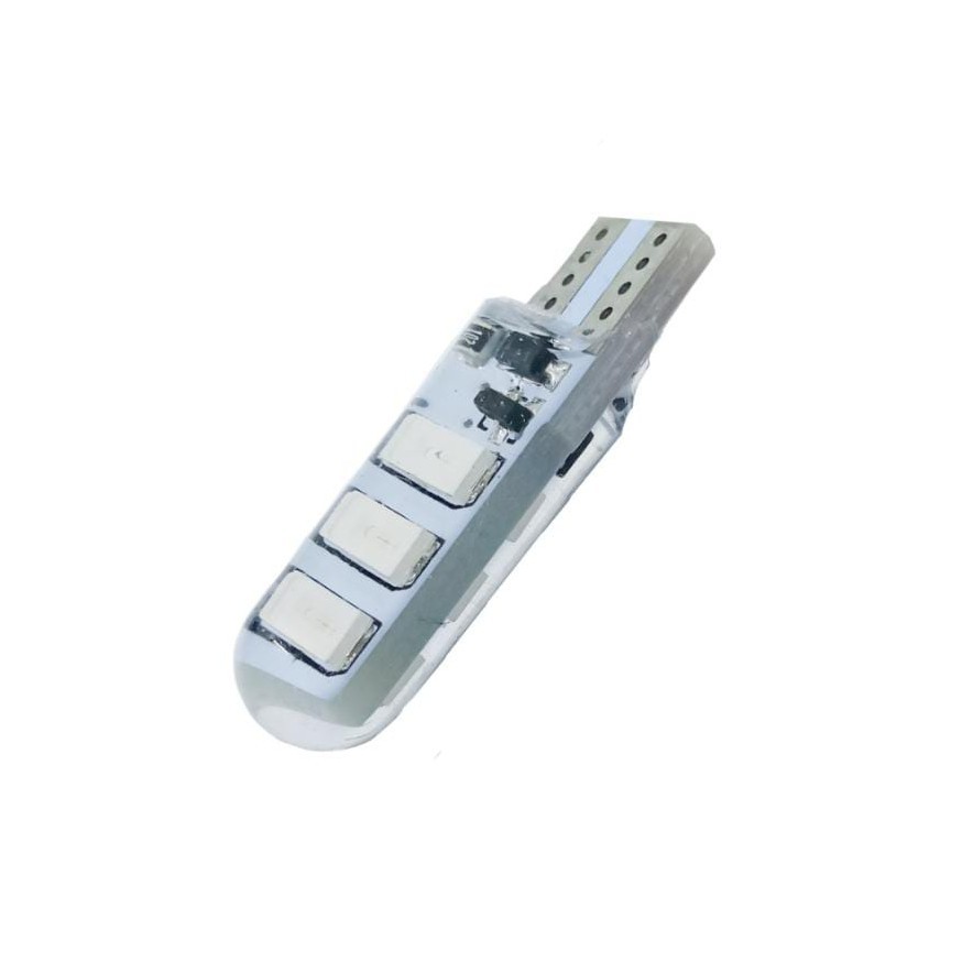 Lampu LED T10 Jelly 6 Mata Strobo 5730 Senja Sen Rem Motor Mobil Flash Sein Kedip